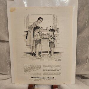 Norman Rockwell Print - Mass Mutual Life Advertisement